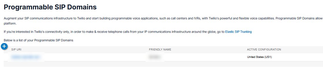 Opt-in forms & voice: SIP domain set up for a clinic in the US region